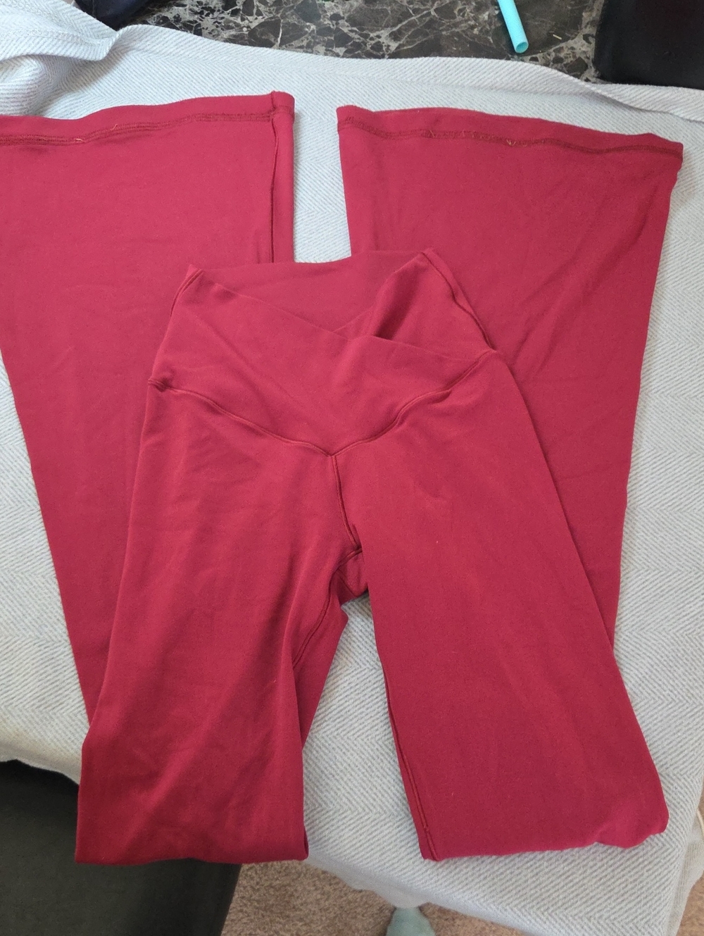 Aerie Offline XS Flare Leggings Wine Color